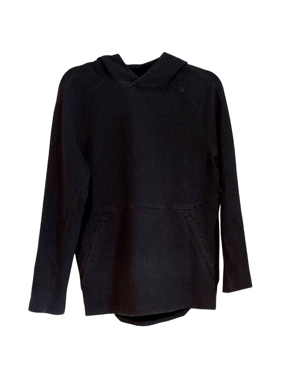 Lululemon At Ease Hoodie Mens Slate Gray Blue Textured Knit Athleisure XS
